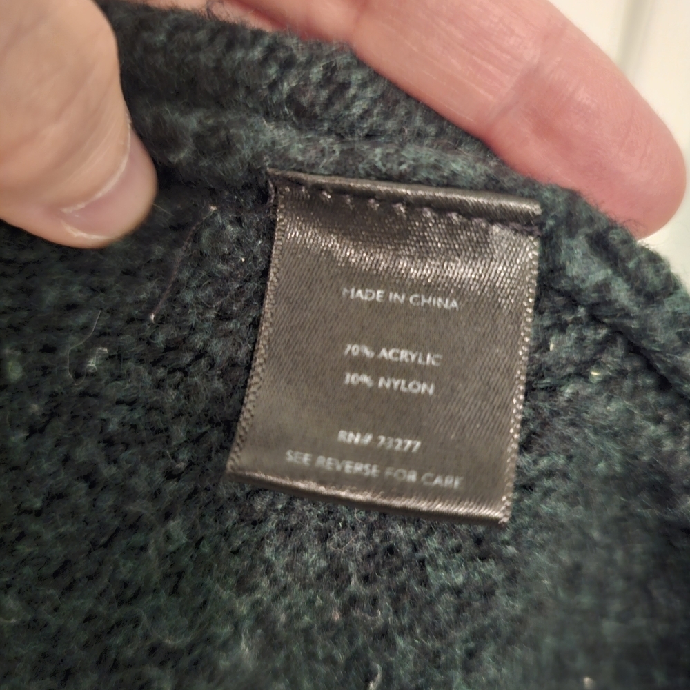 Simply Vera Vera Wang Forest Green Open Cardigan - Picture 3 of 6